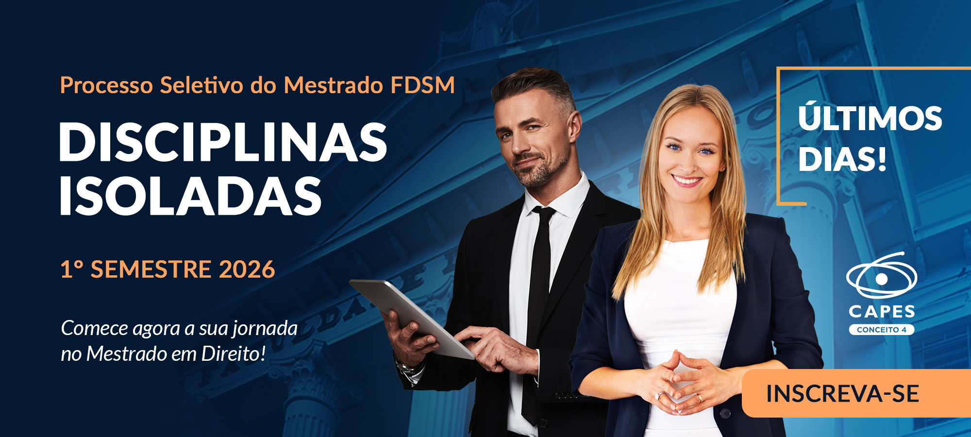 DISCIPLINAS ISOLADAS DO MESTRADO 2026.1