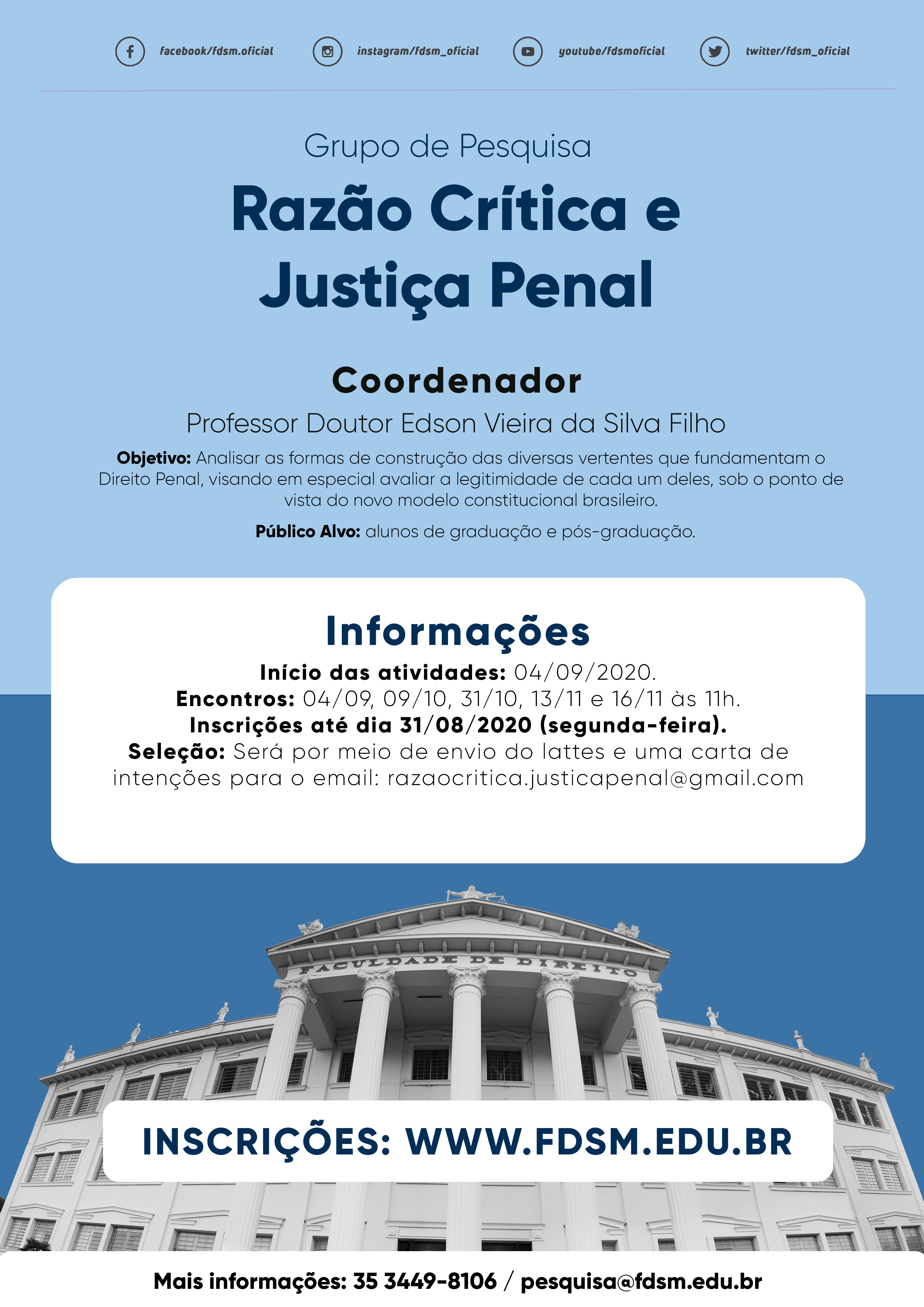Notícia 6522 - GRUPO DE PESQUISA RAZÃO CRÍTICA E JUSTIÇA PENAL
