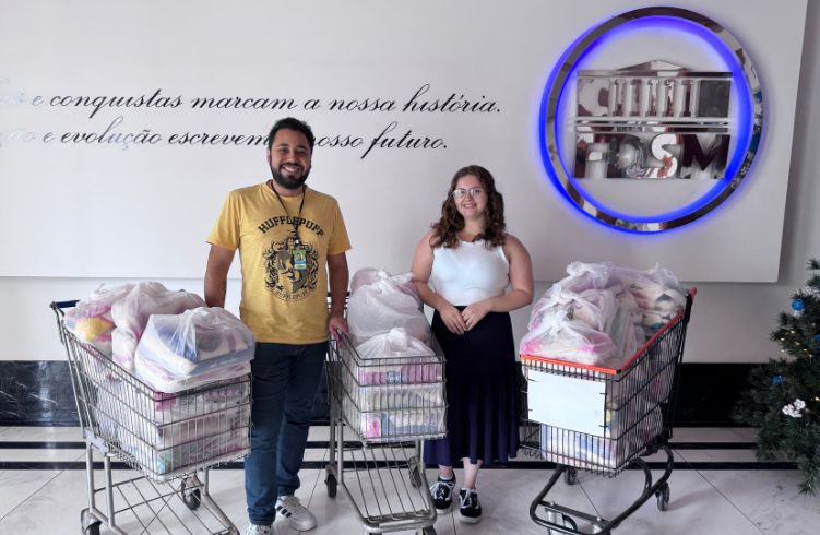 FDSM realiza entrega de alimentos doados por alunos à Casa de São Rafael