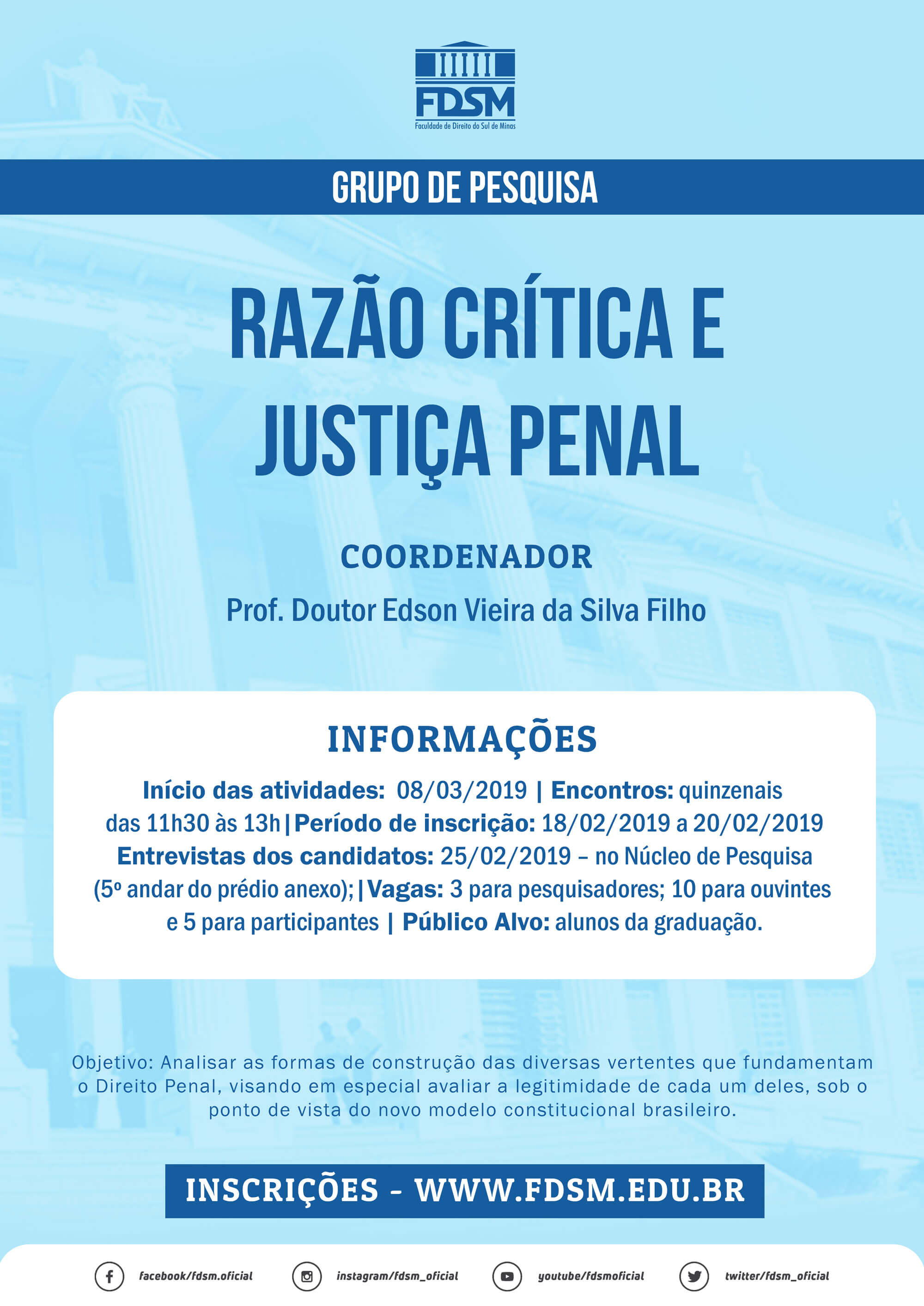 Evento 427 - GRUPO DE PESQUISA RAZÃO CRÃTICA E JUSTIÃA PENAL