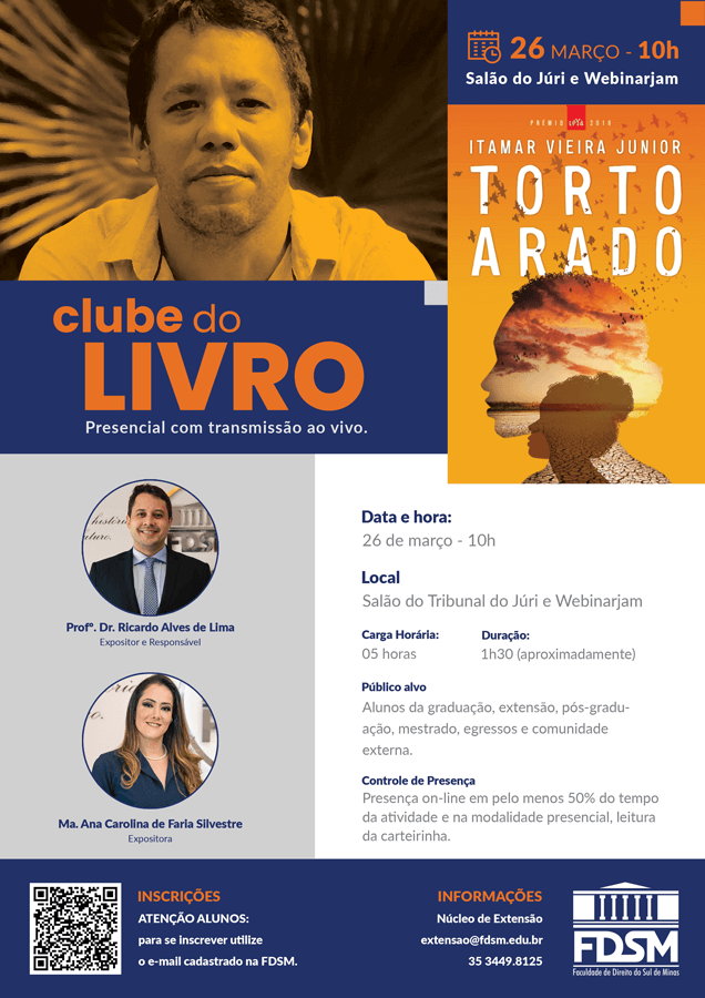 Evento 861 - OFICINA - CLUBE DO LIVRO: TORTO ARADO