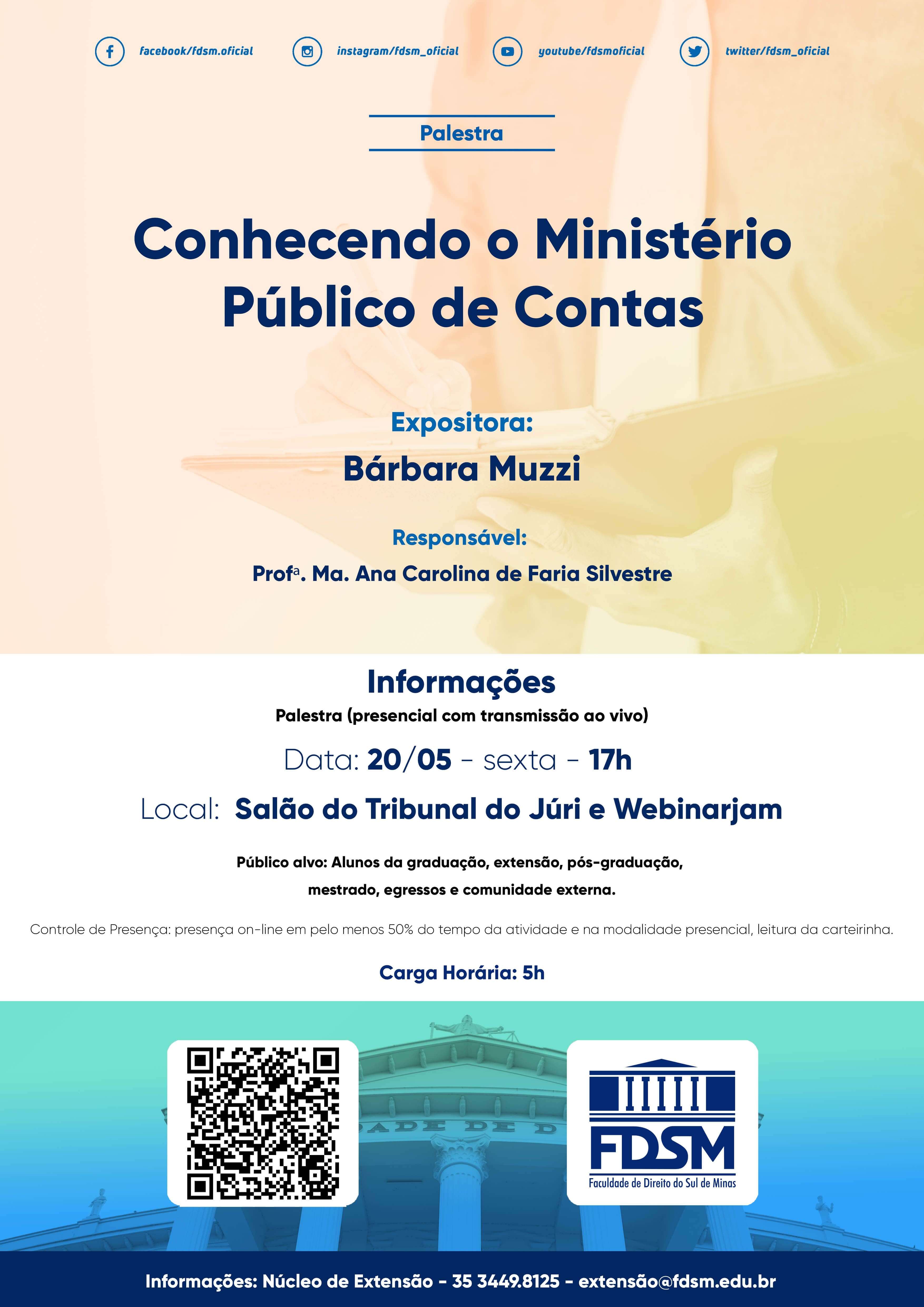 Evento 871 - PALESTRA 'CONHECENDO O MINISTÃRIO PÃBLICO DE CONTAS'