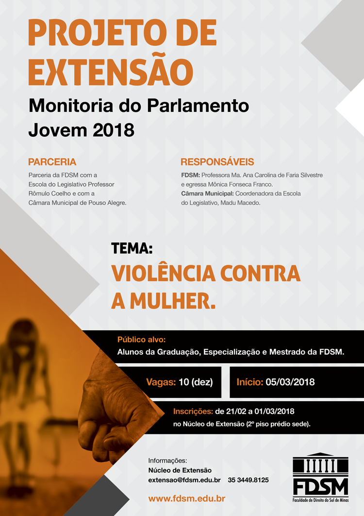 NotÃ­cia 4351 - PROJETO DE EXTENSÃO: MONITORIA DO PARLAMENTO JOVEM 2018