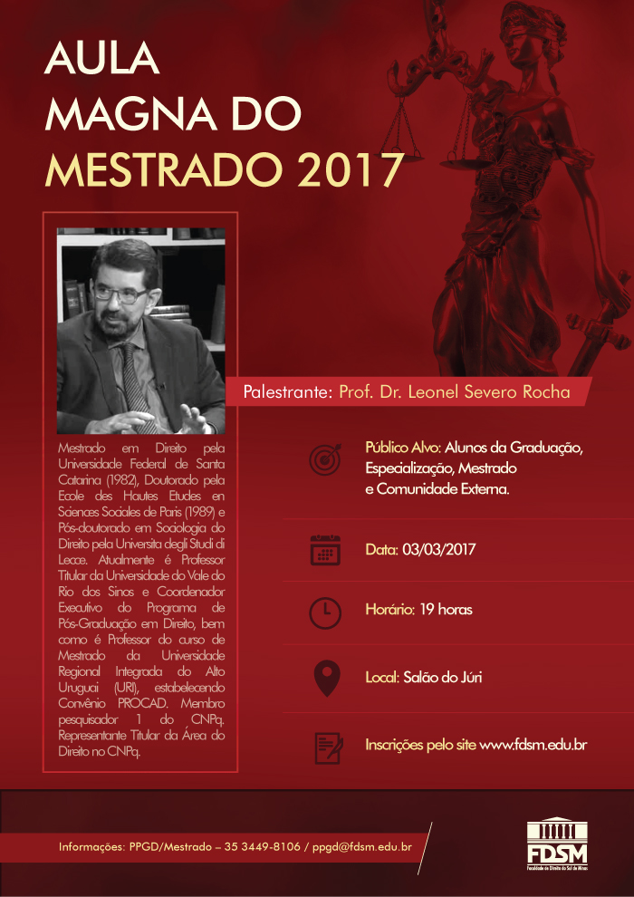 Evento 124 - AULA MAGNA DO MESTRADO 2017
