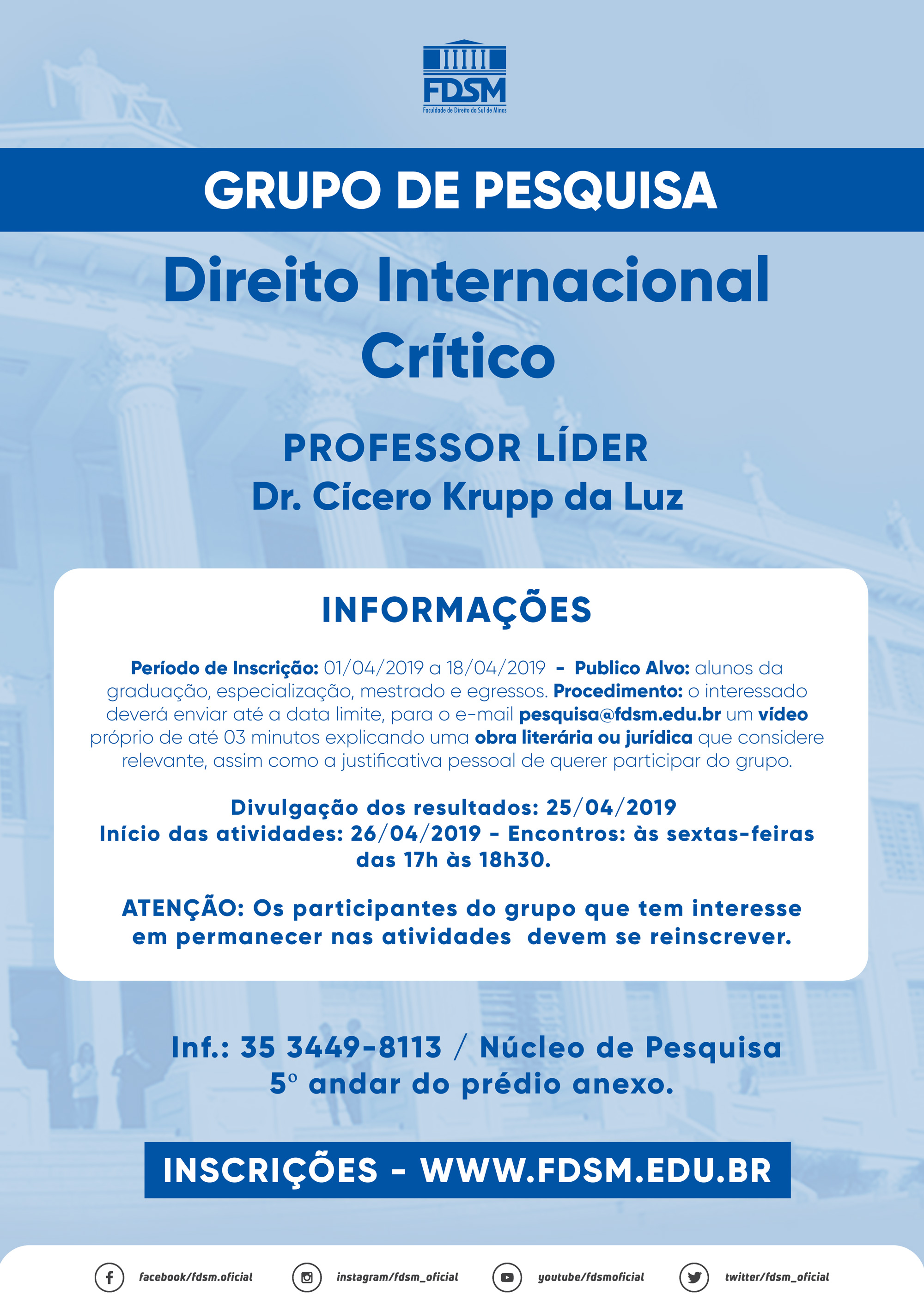 Evento 451 - GRUPO DE PESQUISA: DIREITO INTERNACIONAL CRÍTICO;
