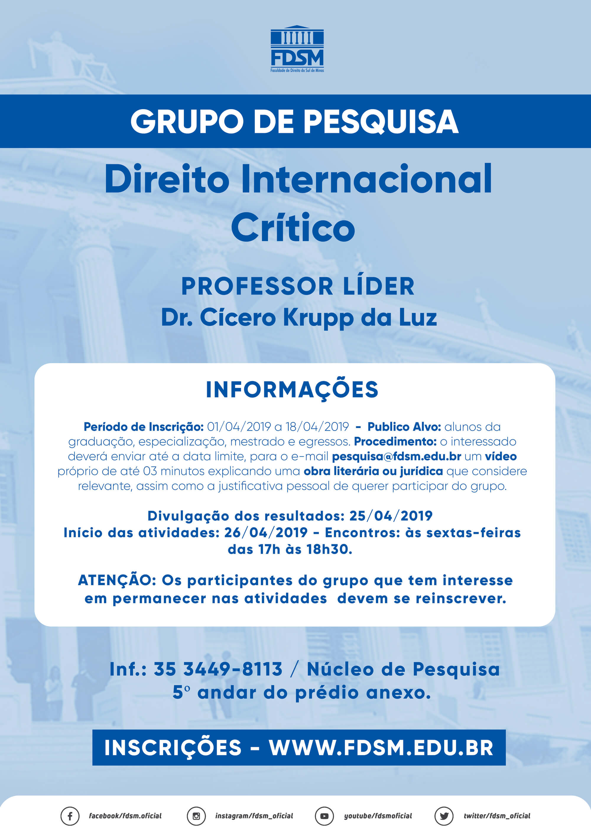 Evento 452 - GRUPO DE PESQUISA: DIREITO INTERNACIONAL CRÍTICO