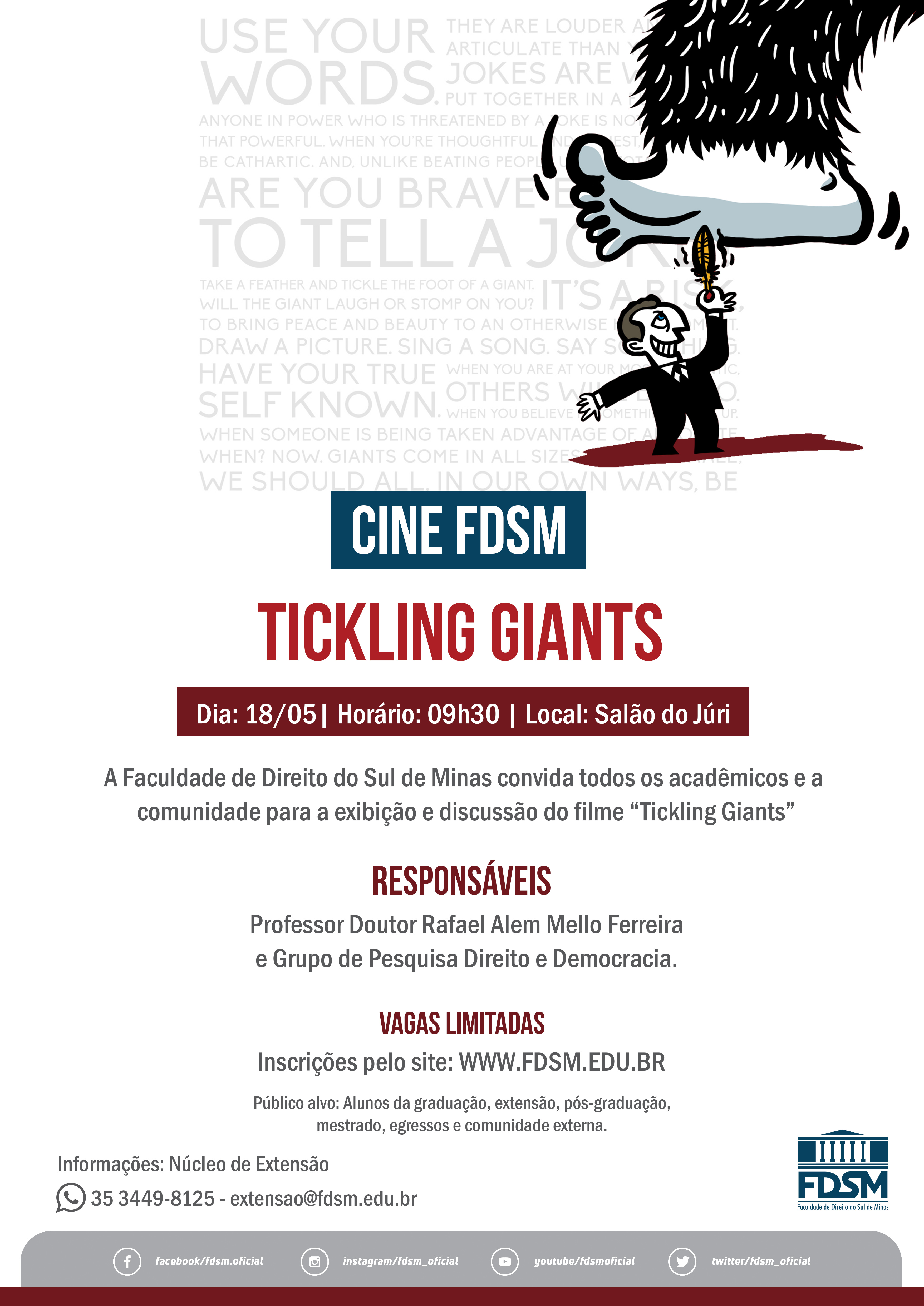Evento 479 - CINE FDSM - TICKLING GIANTS