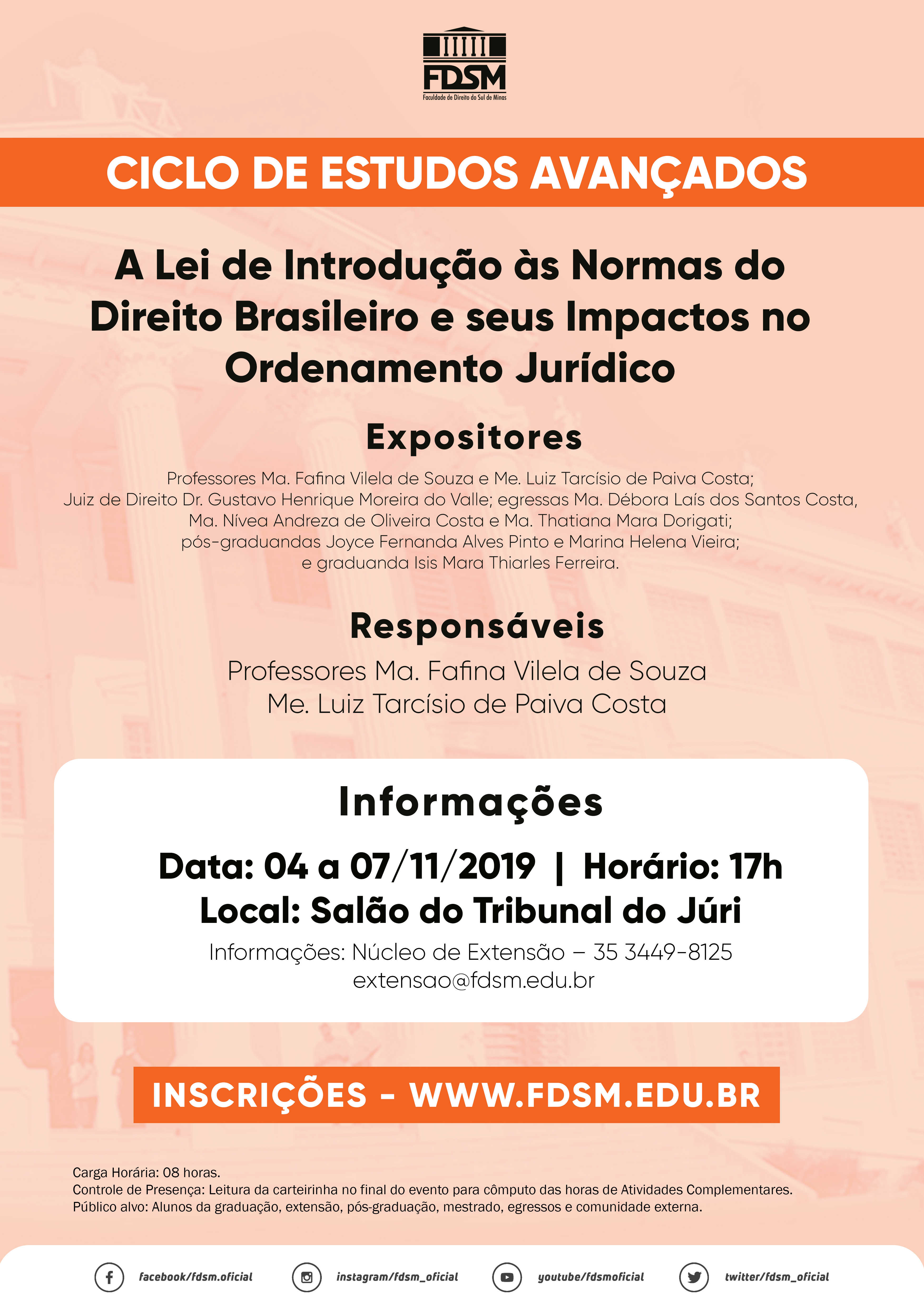Evento 558 - CICLO DE ESTUDOS AVANÇADOS